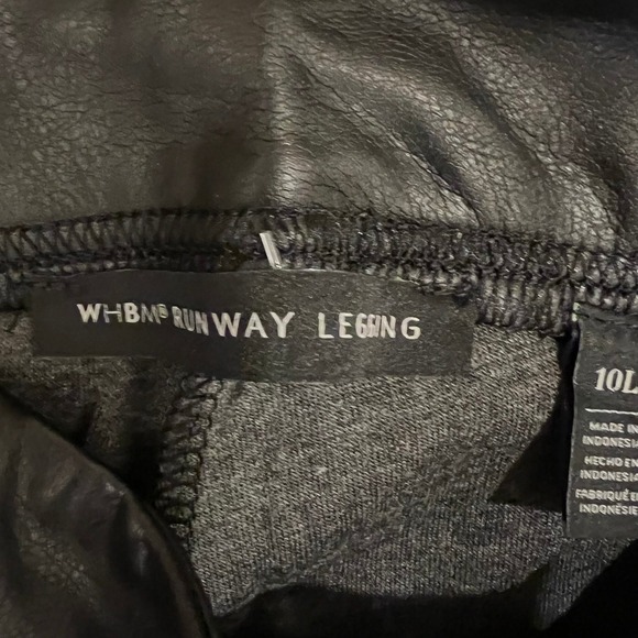 White House Black Market Faux Leather Runway Legging Sz 10L - Picture 3 of 7